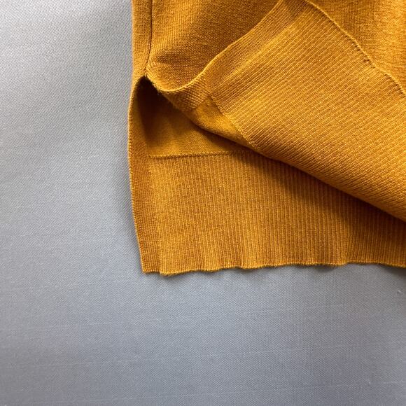 Cielo Long Cardigan Sweater M Mustard Yellow Academia School Tunic Layering Lght - Picture 8 of 15